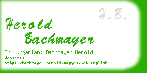 herold bachmayer business card